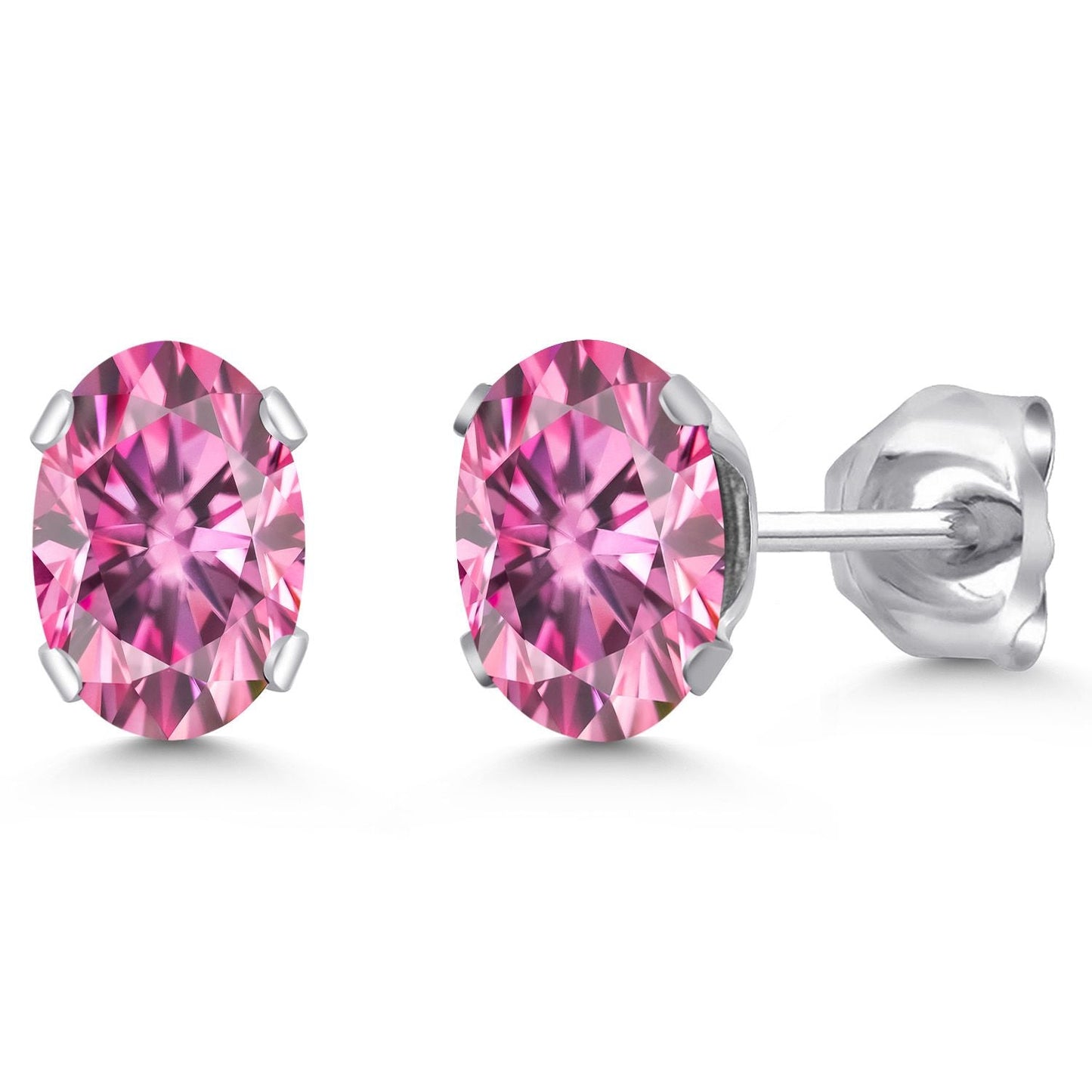 Oval Stud Earrings For Women Men | 925 Sterling Silver | Oval 6X4MM Gemstone Birthstone | Fine Jewelry for Her Him Mom Dad Wife