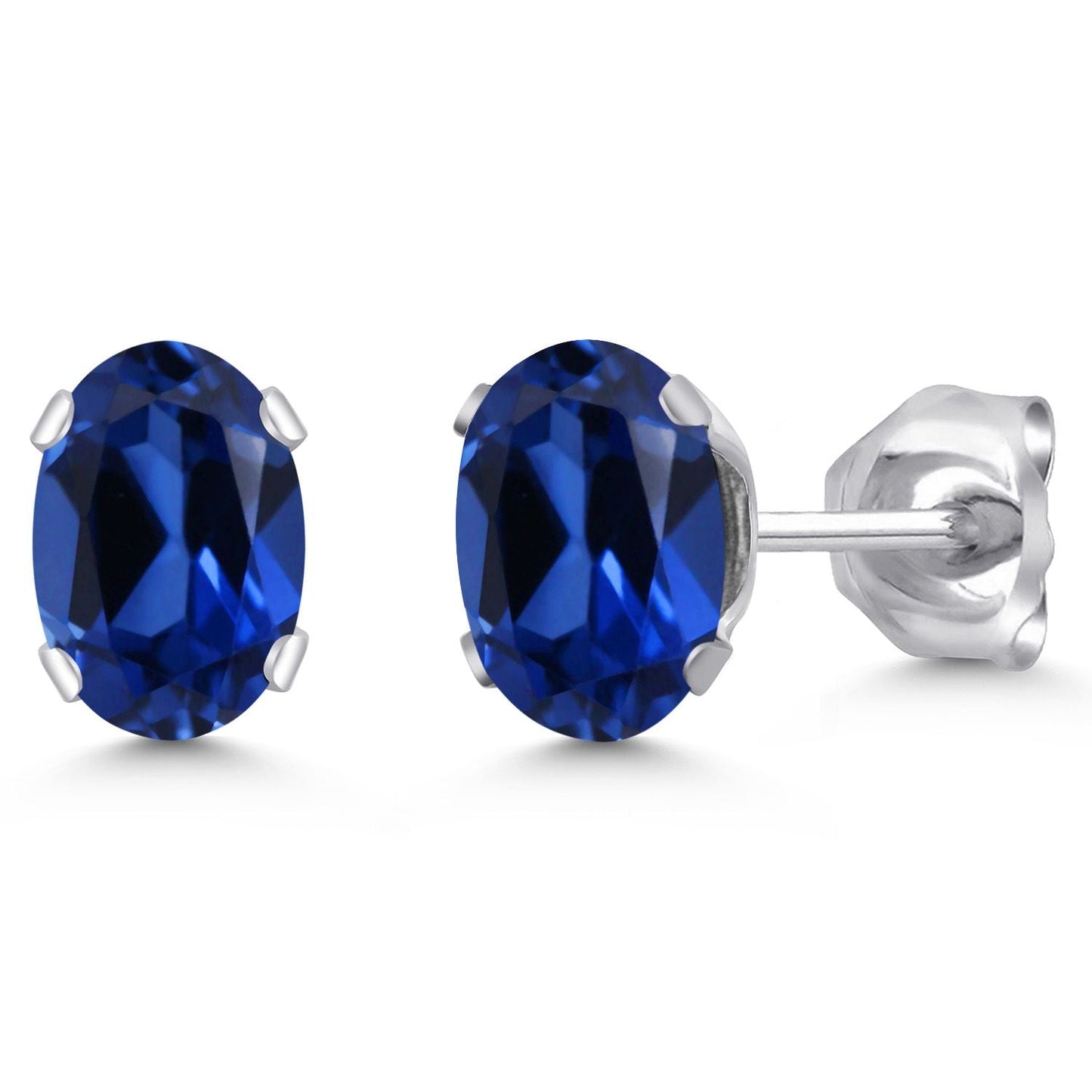 Oval Stud Earrings For Women Men | 925 Sterling Silver | Oval 6X4MM Gemstone Birthstone | Fine Jewelry for Her Him Mom Dad Wife