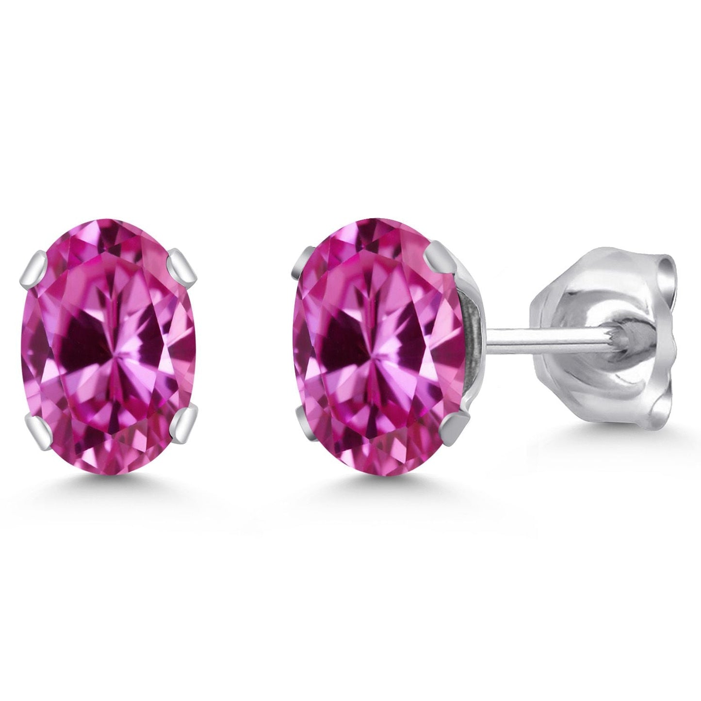 Oval Stud Earrings For Women Men | 925 Sterling Silver | Oval 6X4MM Gemstone Birthstone | Fine Jewelry for Her Him Mom Dad Wife