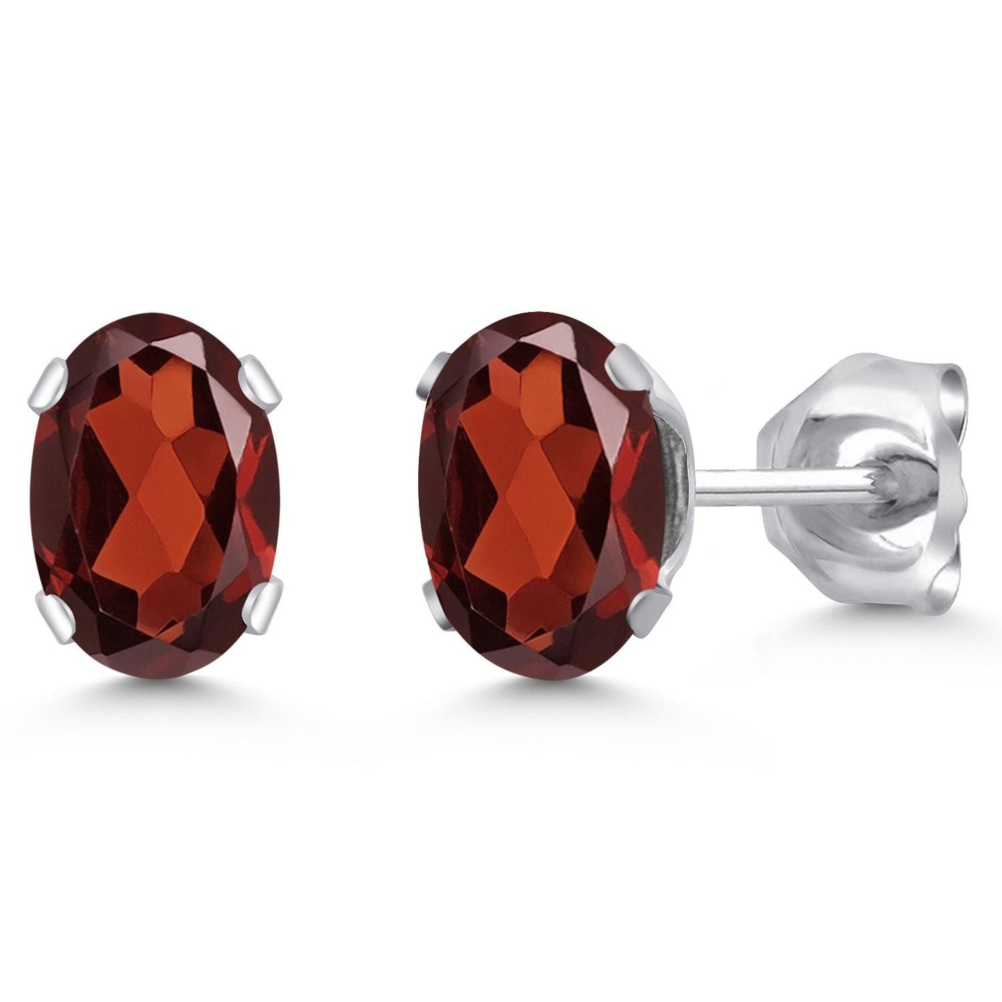 Oval Stud Earrings For Women Men | 925 Sterling Silver | Oval 6X4MM Gemstone Birthstone | Fine Jewelry for Her Him Mom Dad Wife