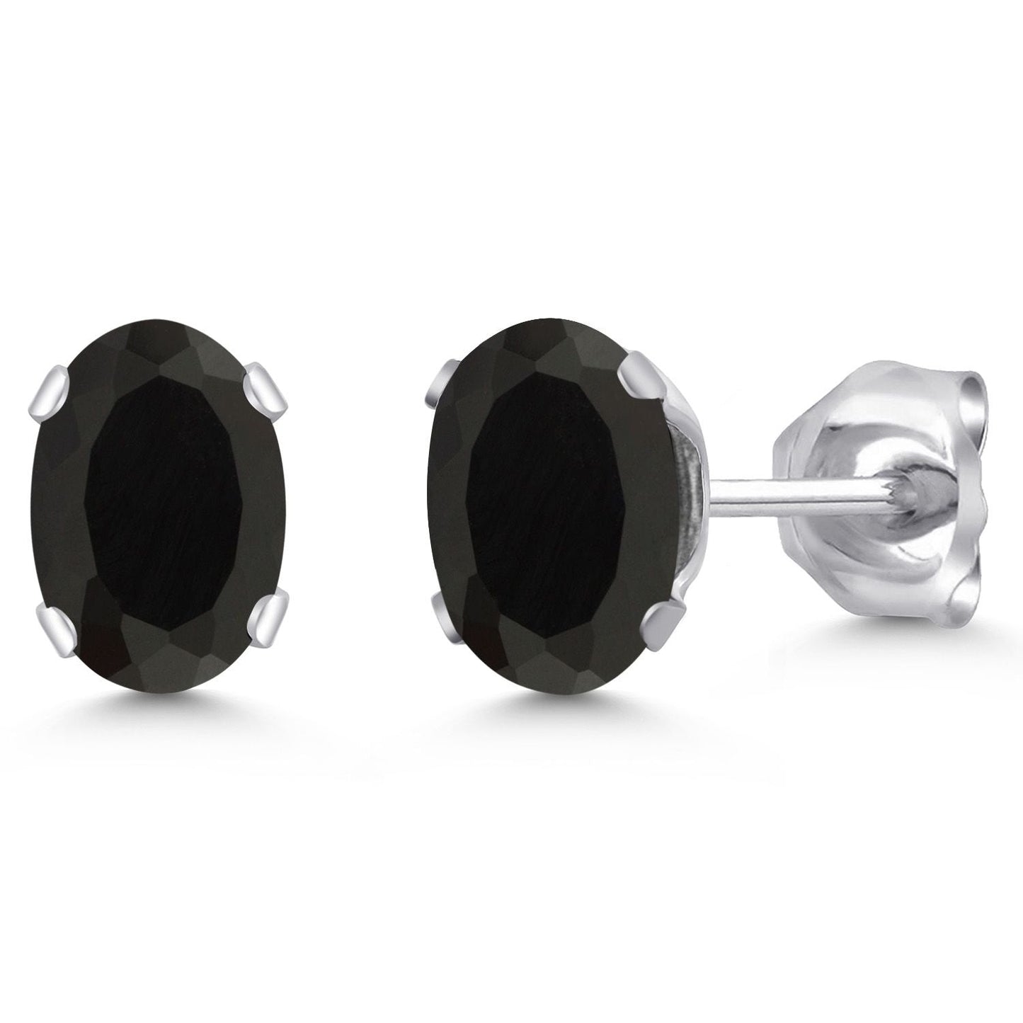 Oval Stud Earrings For Women Men | 925 Sterling Silver | Oval 6X4MM Gemstone Birthstone | Fine Jewelry for Her Him Mom Dad Wife