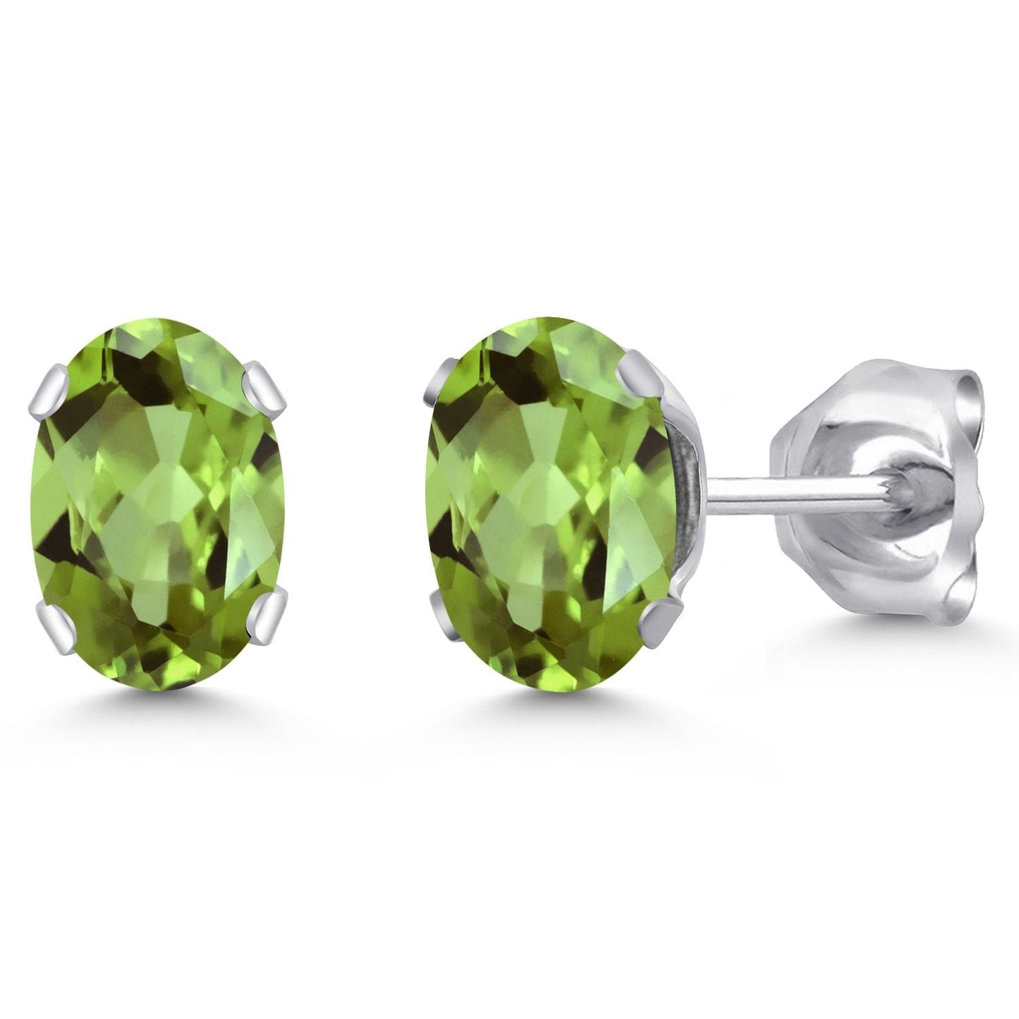 Oval Stud Earrings For Women Men | 925 Sterling Silver | Oval 6X4MM Gemstone Birthstone | Fine Jewelry for Her Him Mom Dad Wife