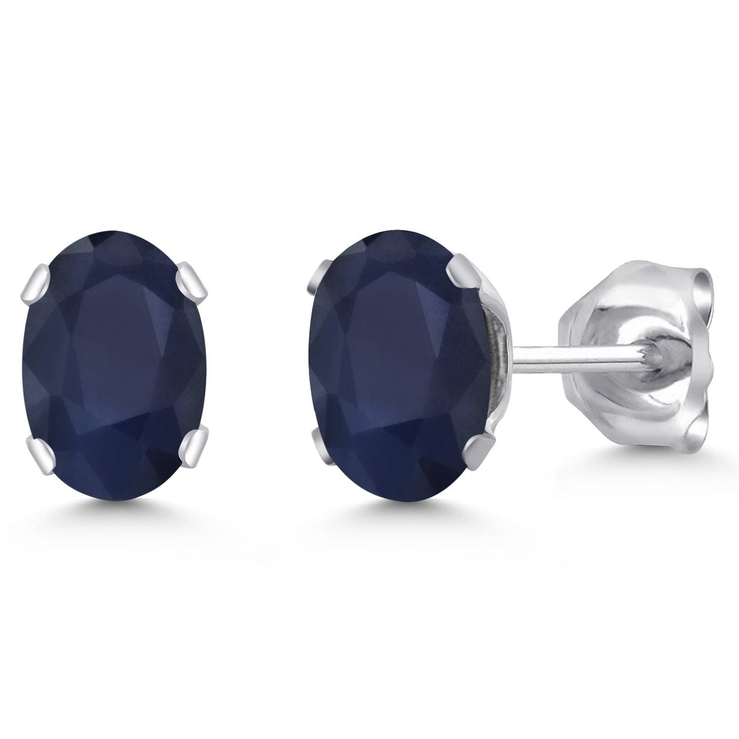 Oval Stud Earrings For Women Men | 925 Sterling Silver | Oval 6X4MM Gemstone Birthstone | Fine Jewelry for Her Him Mom Dad Wife