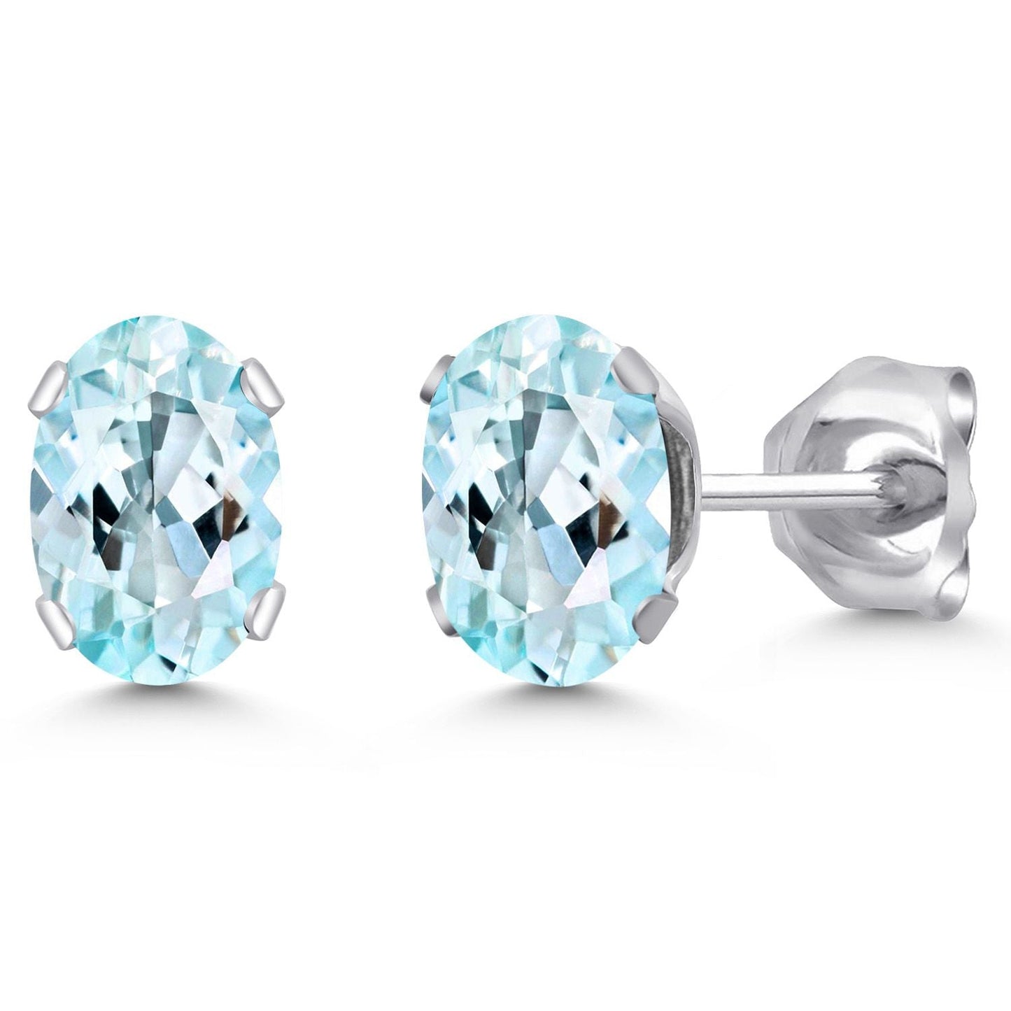 Oval Stud Earrings For Women Men | 925 Sterling Silver | Oval 6X4MM Gemstone Birthstone | Fine Jewelry for Her Him Mom Dad Wife