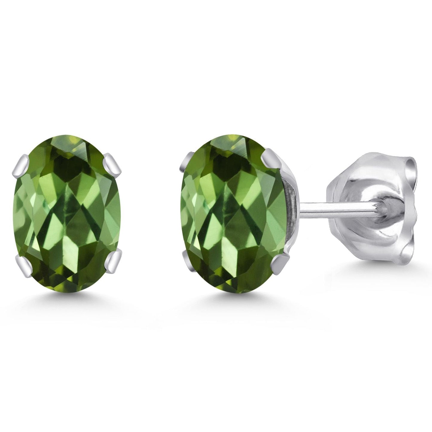 Oval Stud Earrings For Women Men | 925 Sterling Silver | Oval 6X4MM Gemstone Birthstone | Fine Jewelry for Her Him Mom Dad Wife