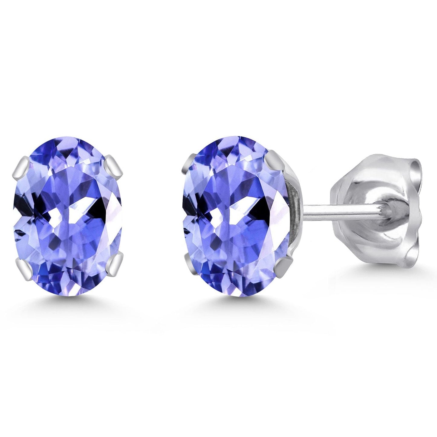 Oval Stud Earrings For Women Men | 925 Sterling Silver | Oval 6X4MM Gemstone Birthstone | Fine Jewelry for Her Him Mom Dad Wife