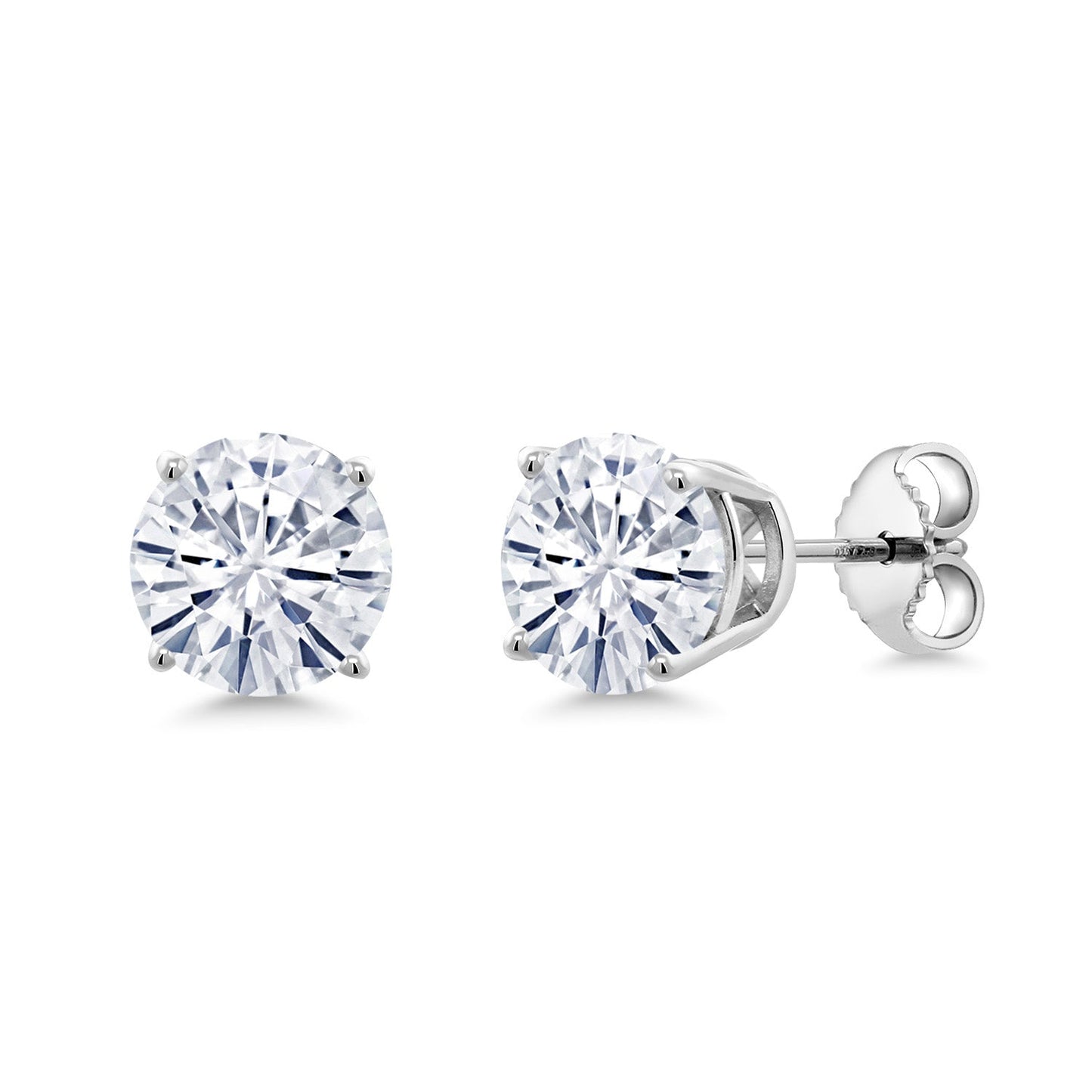 2-4 Cttw Round Gemstone Birthstone Stud Earrings For Women Men | 925 Sterling Silver | Round 7MM | Fine Jewelry Gifts for Her Mom Women Wife Men
