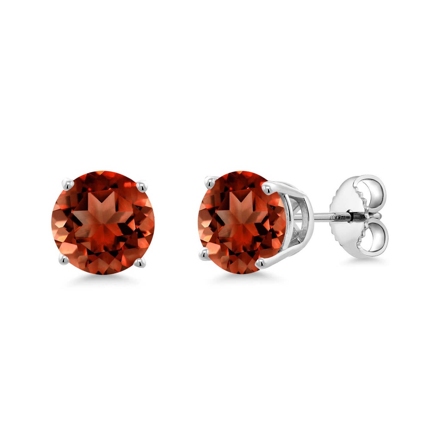 2-4 Cttw Round Gemstone Birthstone Stud Earrings For Women Men | 925 Sterling Silver | Round 7MM | Fine Jewelry Gifts for Her Mom Women Wife Men