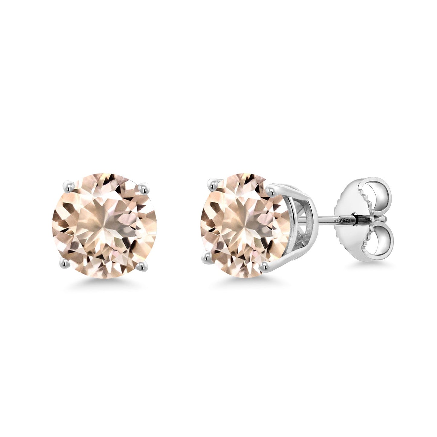 2-4 Cttw Round Gemstone Birthstone Stud Earrings For Women Men | 925 Sterling Silver | Round 7MM | Fine Jewelry Gifts for Her Mom Women Wife Men