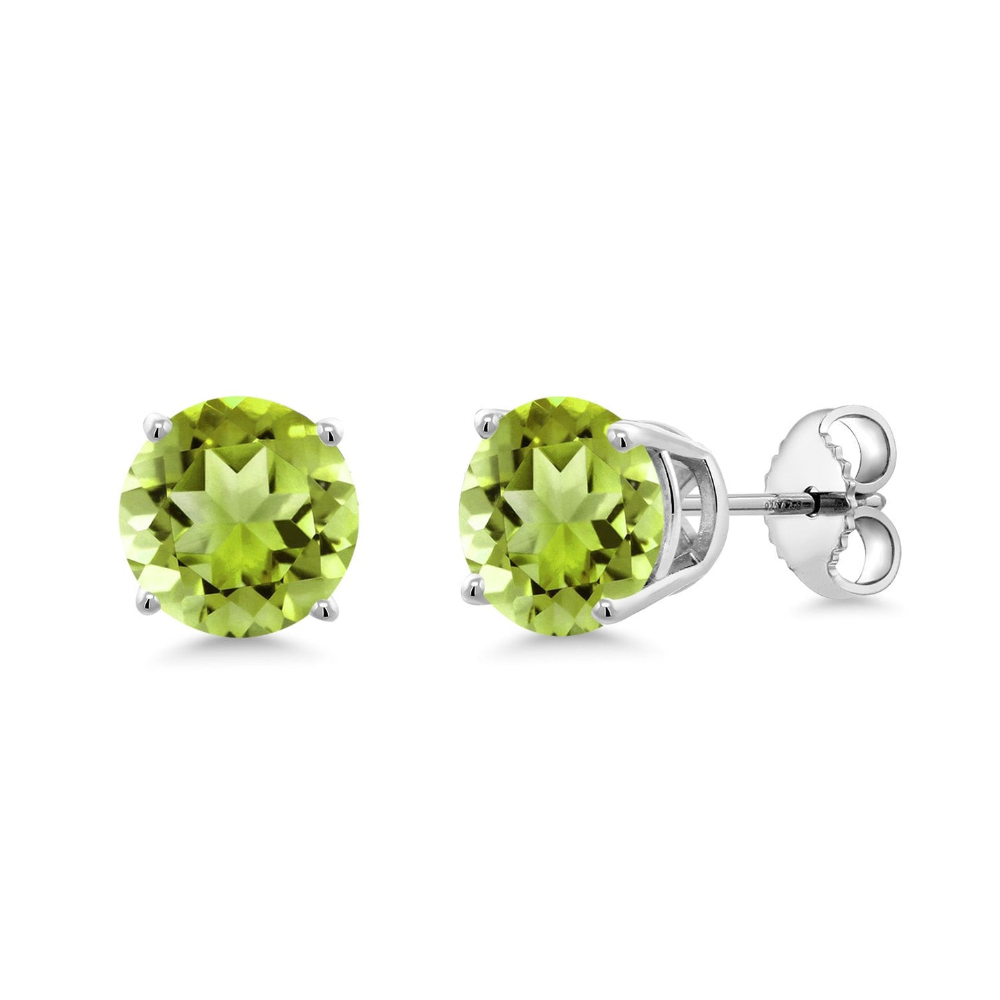 2-4 Cttw Round Gemstone Birthstone Stud Earrings For Women Men | 925 Sterling Silver | Round 7MM | Fine Jewelry Gifts for Her Mom Women Wife Men