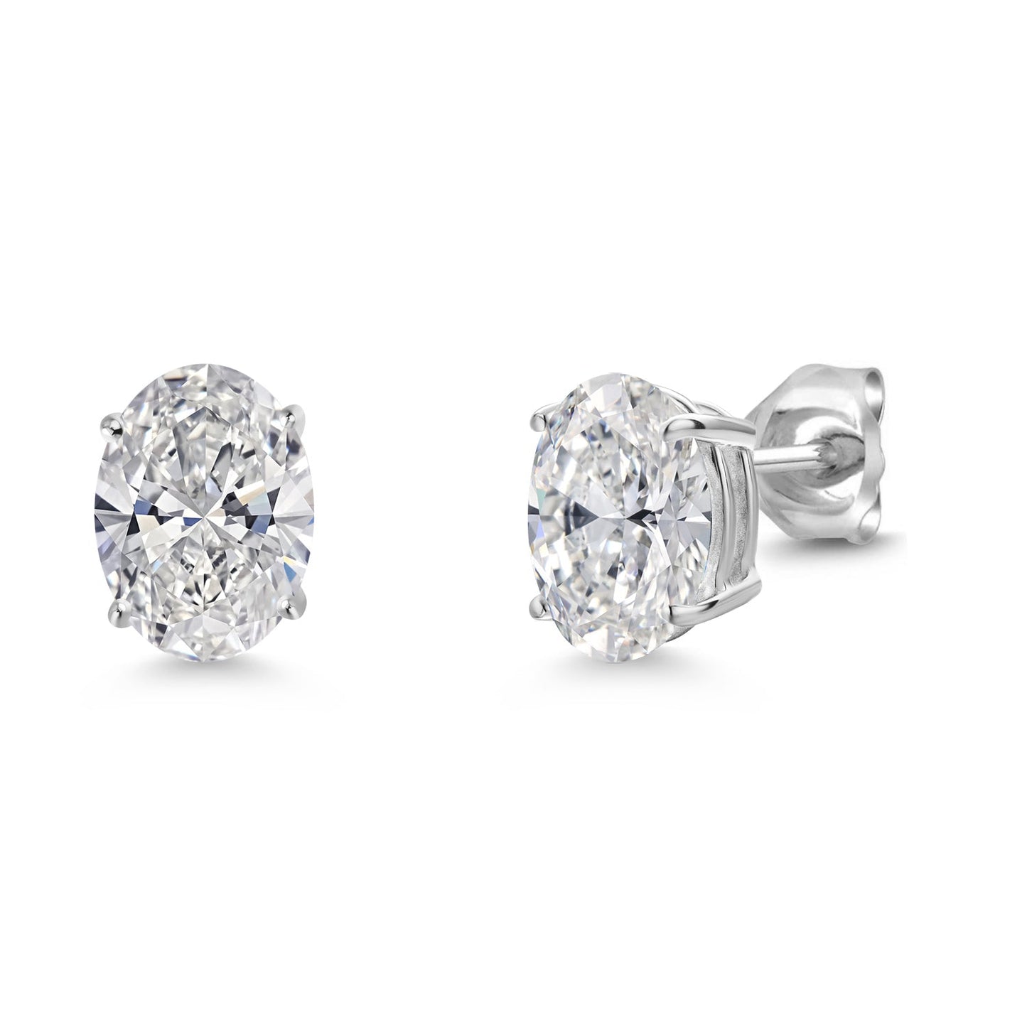 1.5 to 3 Carat 14K Gold IGI Certified Oval Lab Grown Diamond Stud Earrings | F-G Color | VS1 Clarity | Gold Earrings For Women Men