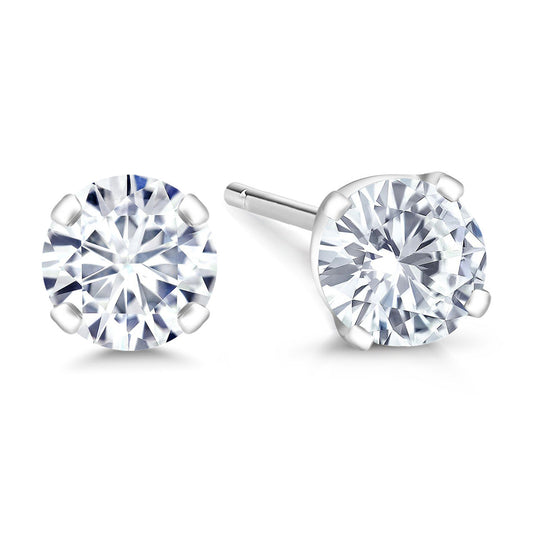 1.50 Cttw 14K White Gold IGI Certified Lab Grown Diamond Stud Earrings | Gold Earrings For Women Men | E-F Color | VS1-VS2 Clarity