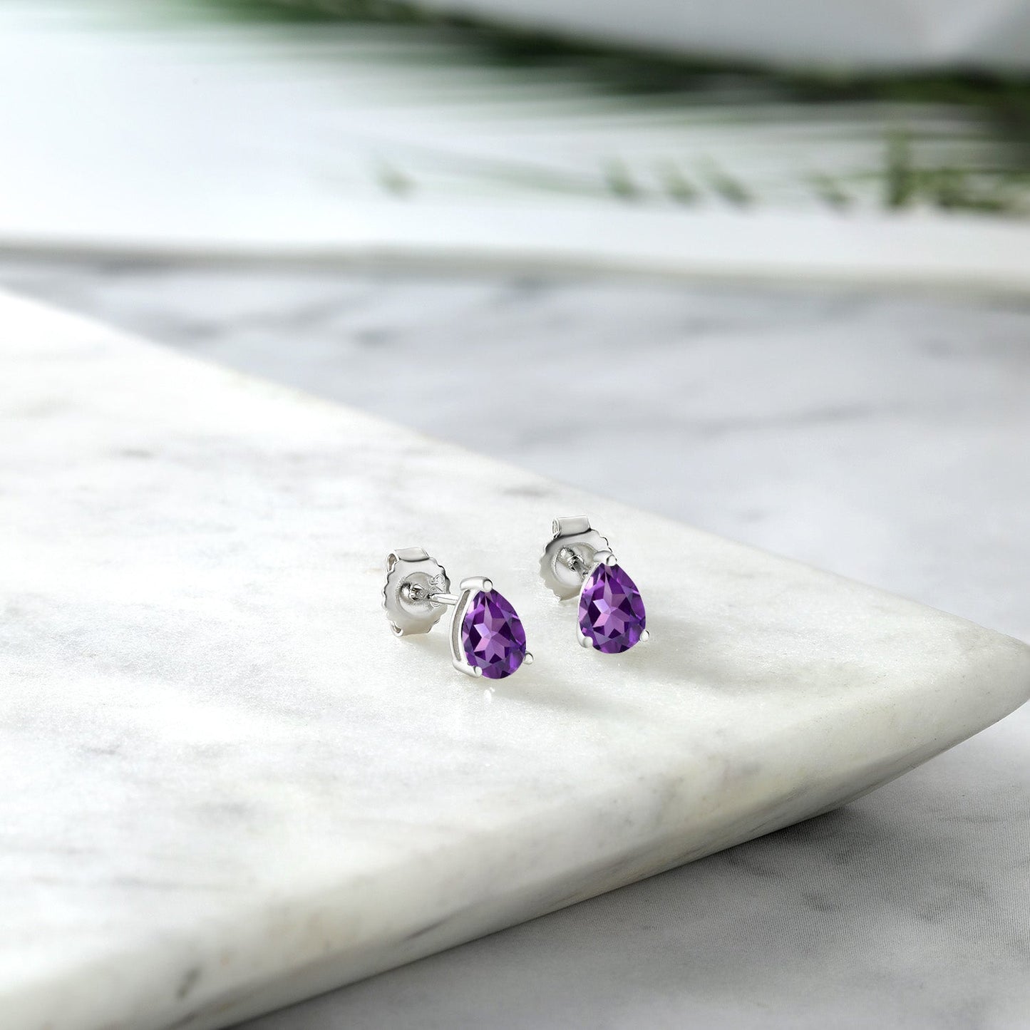 Pear Shape Teardrop Stud Earrings For Women | 7X5MM Pear Shape | 925 Sterling Silver | Gemstone Birthstone | Fine Jewelry Gifts for Her Mom Women Wife