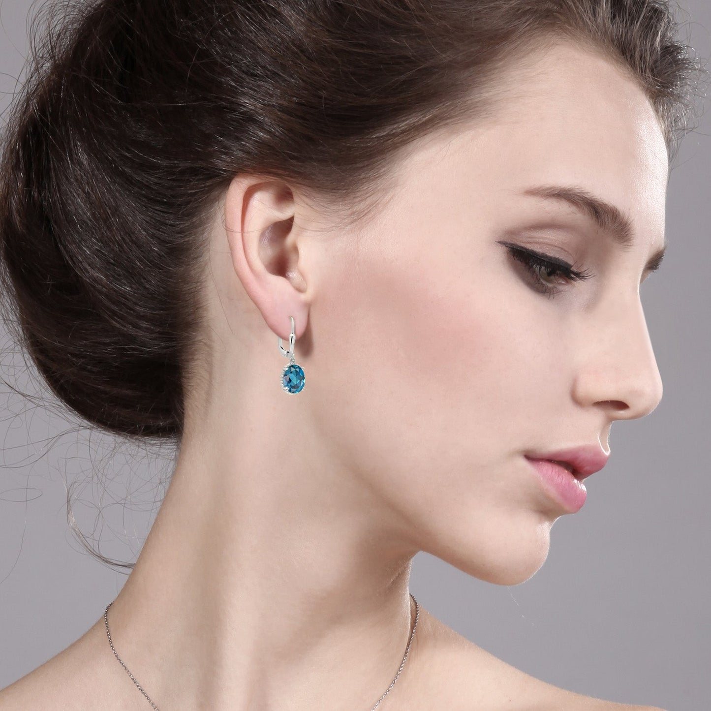 Leverback Drop Dangle Earrings For Women | 925 Sterling Silver | 9X7MM Oval Gemstone Birthstone | Fine Jewelry Gifts for Her Mom Women Wife