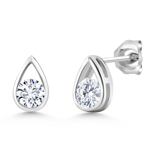 Teardrop Stud Earrings For Women Men | 925 Sterling Silver | 5MM Round | Gemstone Birthstone | Fine Jewelry Gifts for Her Mom Women Wife