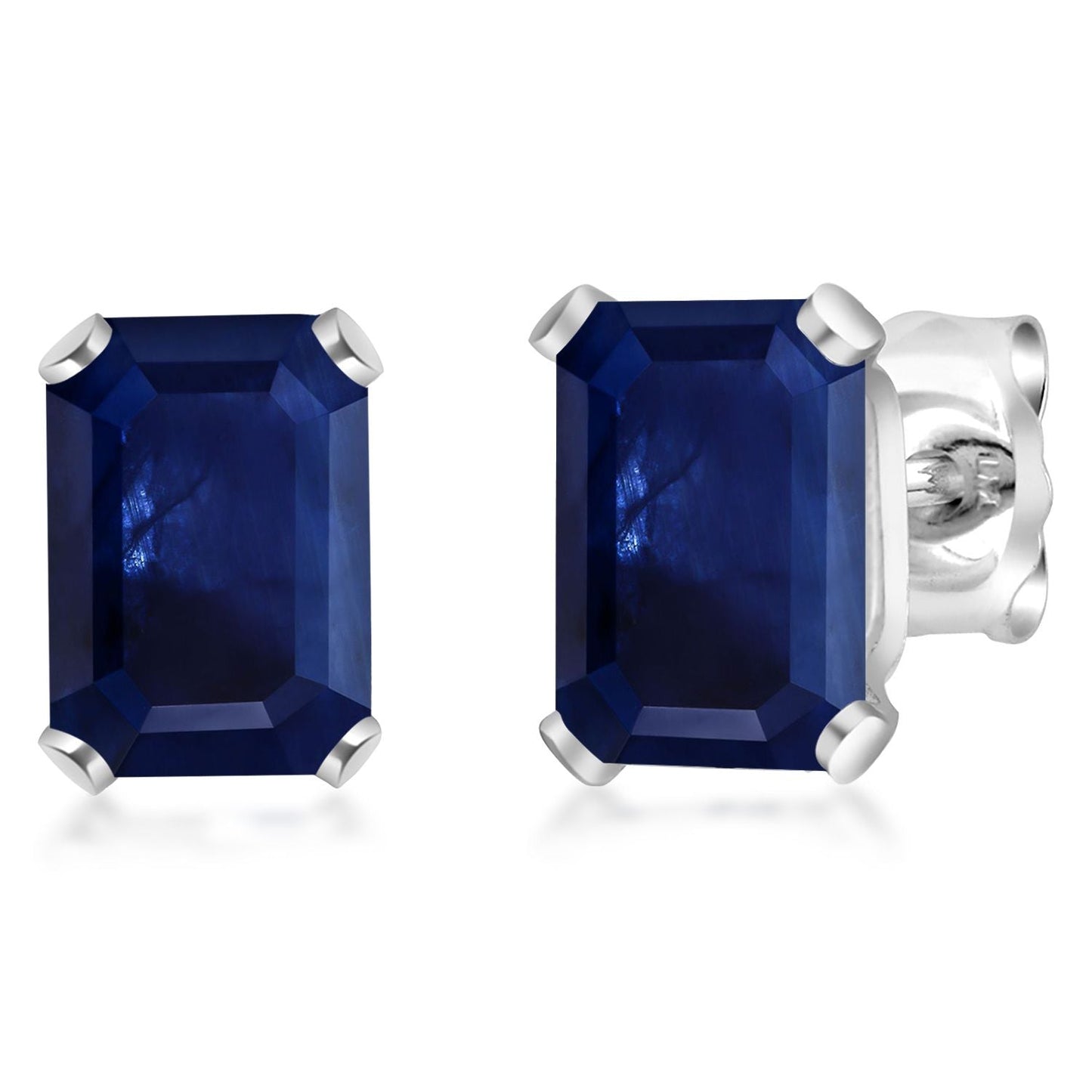 6X4MM Emerald Cut Gemstone Birthstone Stud Earrings For Women Men | 925 Sterling Silver | Fine Jewelry Gifts for Her Mom Women Wife