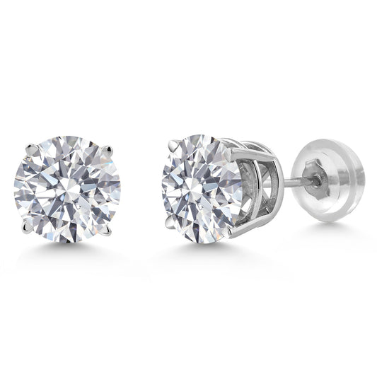 1.50 Cttw 14K Gold IGI Certified Lab Grown Diamond Stud Earrings For Women Men | Round Cut | F-G Color | VS Clarity